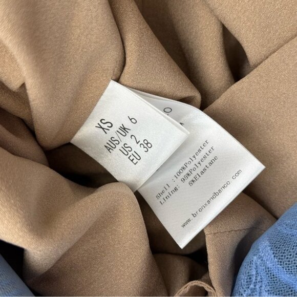 🆕 BRONX & BANCO 🧿 NWOT Dahlia Floral Gown, Baby Blue Multi Maxi - Sz XS US 2 - Picture 16 of 16